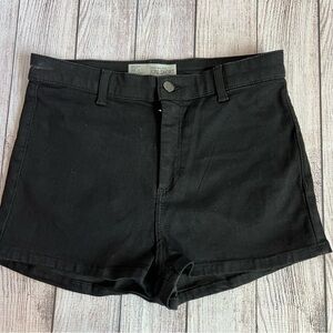 TOPSHOP Joni Short Black Stretch Shorts 8 Petite